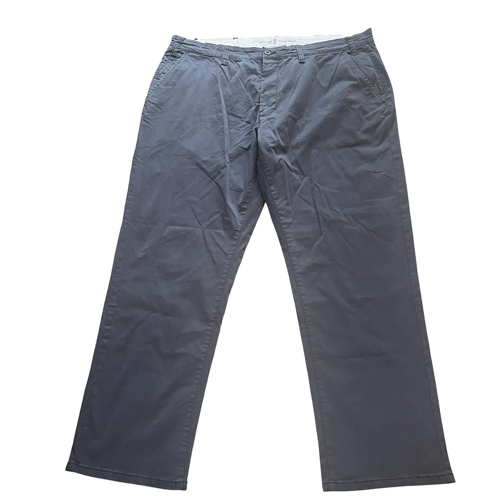 Mutual Weave  Size 46 x 32 Standard Chino Relaxed Navy Blue Pants Big & Tall